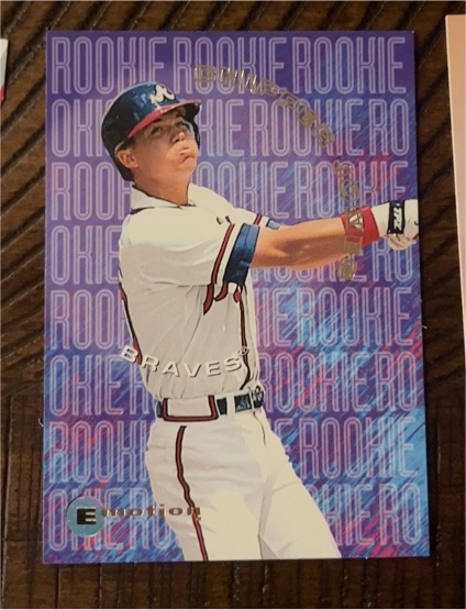 1995 Skybox Emotion #8 Chipper Jones — front