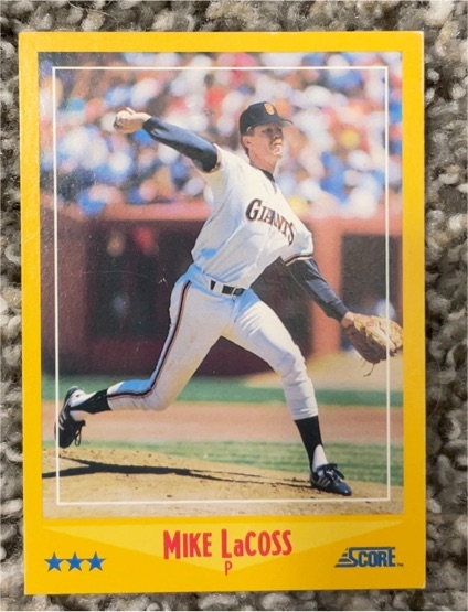1988 Score #465 Mike LaCoss — front