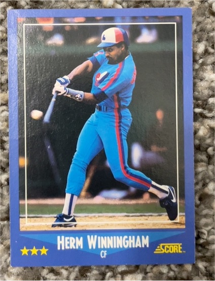 1988 Score #142 Herm Winningham — front