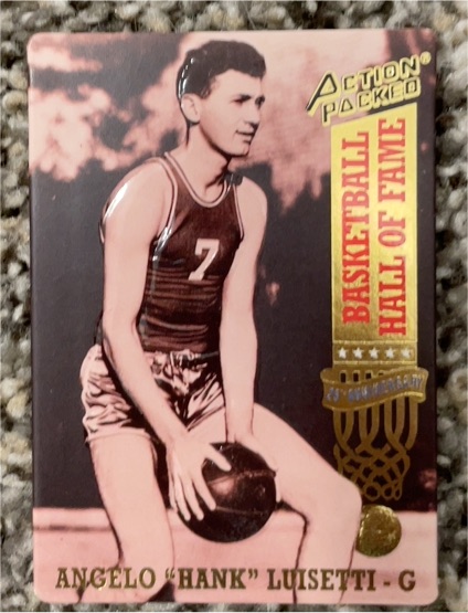 1993 Action Packed Hall of Fame #50 Angelo "Hank" Luisetti — front