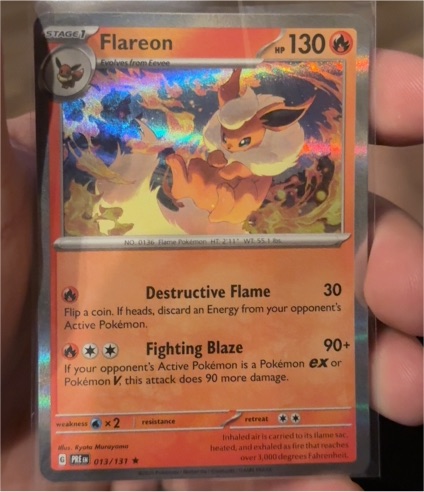 2023 Pokémon Prismatic Evolutions #013 Flareon — front