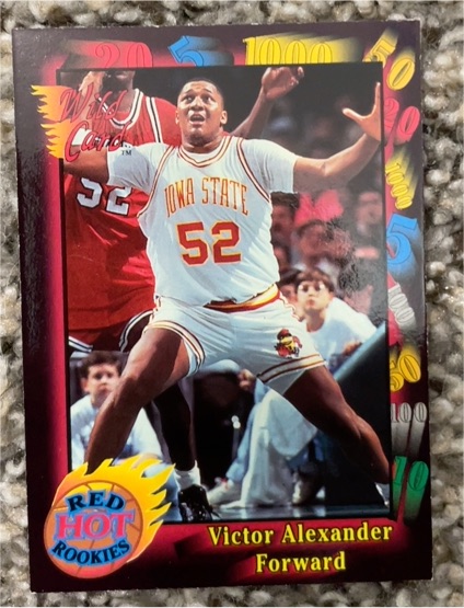1991-92 Wild Card #7 Victor Alexander Red Hot Rookies — front