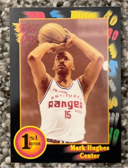 1991 Wild Card #68 Mark Hughes — front