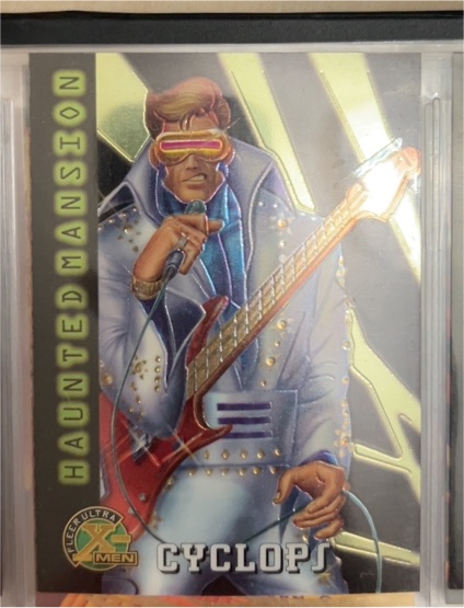 1995 Fleer Ultra X-Men Chromium Haunted Mansion #92 Cyclops — front