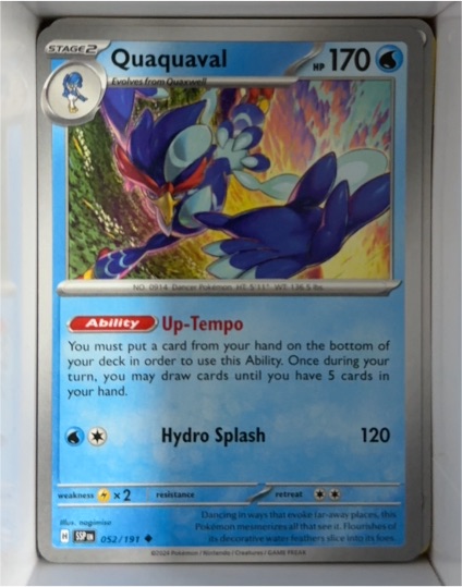 2024 Pokémon SV08: Surging Sparks #052 Quaquaval — front