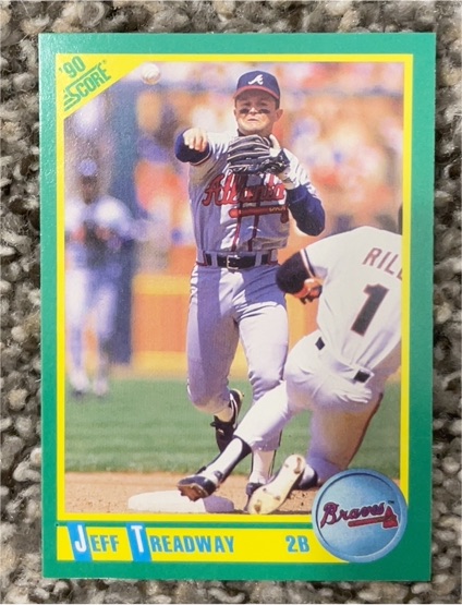 1990 Score #95 Jeff Treadway — front