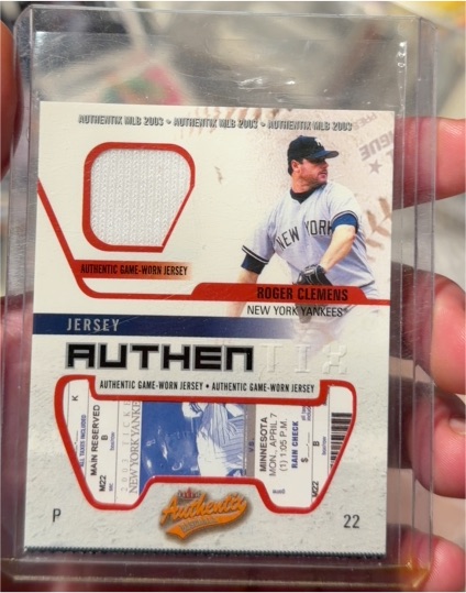 2003 Fleer Authentix #JA-RC Roger Clemens — front