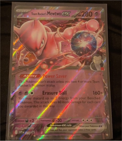 2025 Pokémon TCG Team Rocket's Mewtwo ex #216 — front