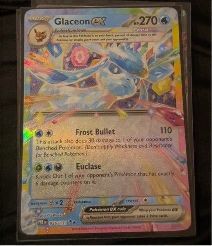 Pokémon TCG Prismatic Evolutions #026 Glaceon ex — front