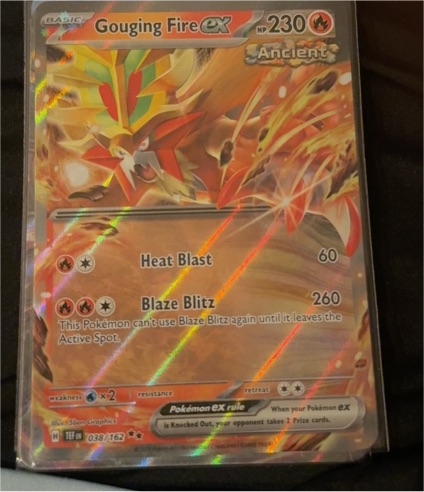 2024 Pokémon Scarlet & Violet: Temporal Forces #038 Gouging Fire ex — front