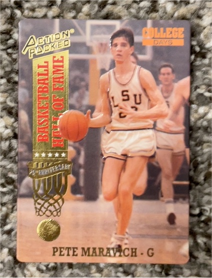 1993 Action Packed Basketball Hall of Fame #75 Pete Maravich — front