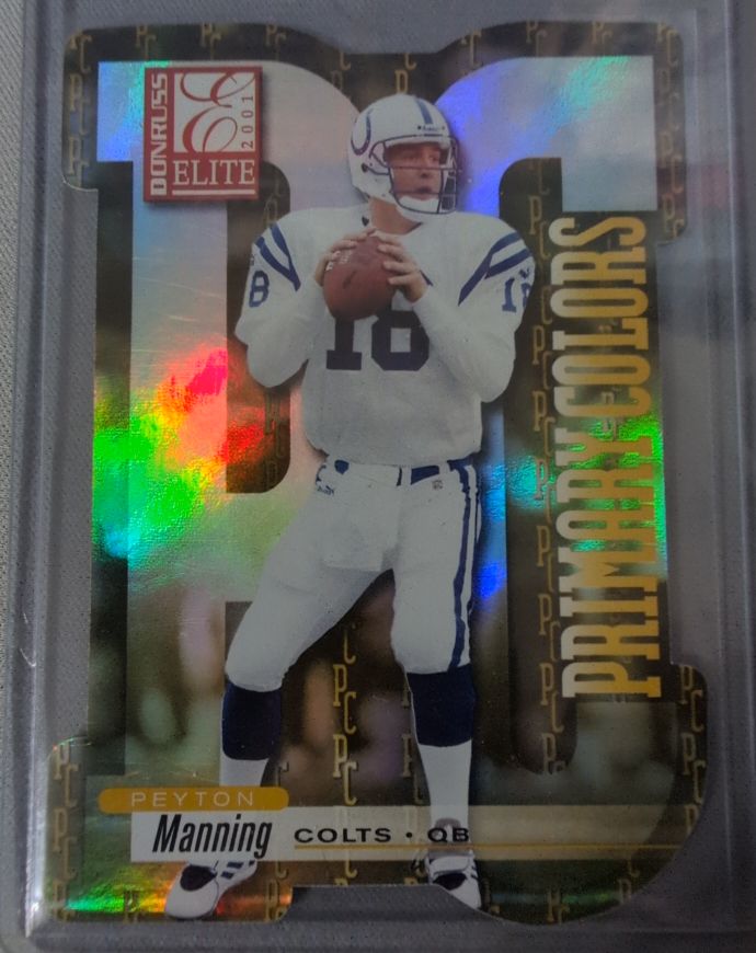 2001 Donruss Elite Primary Colors #PC-1 Peyton Manning — front