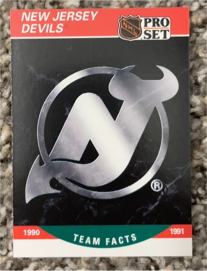 1990-91 Pro Set #576 New Jersey Devils Team Facts — front