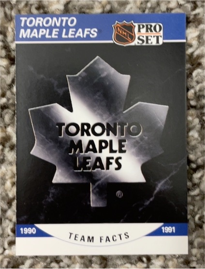 1990-91 Pro Set #583 Toronto Maple Leafs Team Facts — front