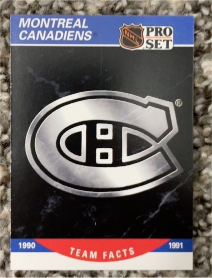 1990-91 Pro Set #575 Montreal Canadiens Logo — front