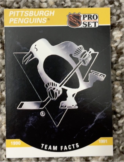 1990-91 Pro Set #580 Pittsburgh Penguins Team Facts — front
