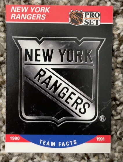 1990-91 Pro Set #578 New York Rangers Logo — front