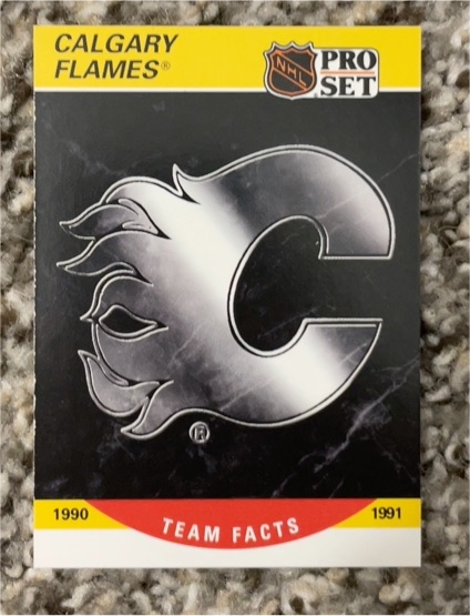 1990-91 Pro Set #568 Calgary Flames Logo — front