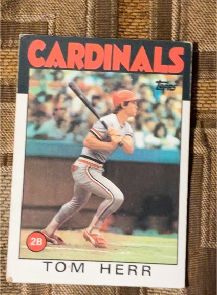 1986 Topps #550 Tom Herr — front