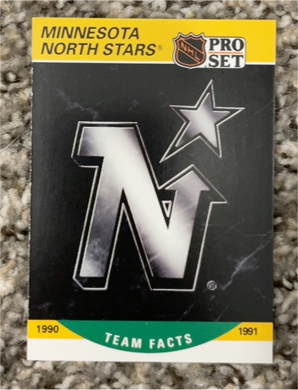 1990-91 Pro Set #574 Minnesota North Stars Team Facts — front