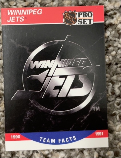 1990-91 Pro Set #586 Winnipeg Jets Team Facts — front