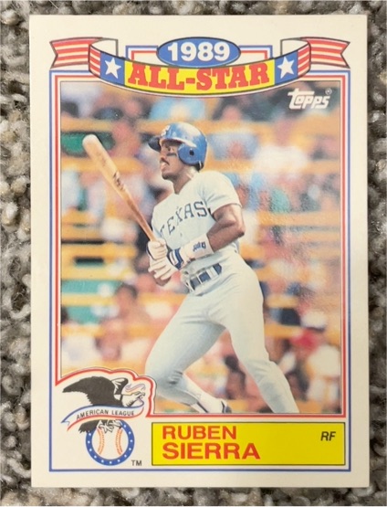 1989 Topps All-Star #19 Ruben Sierra — front
