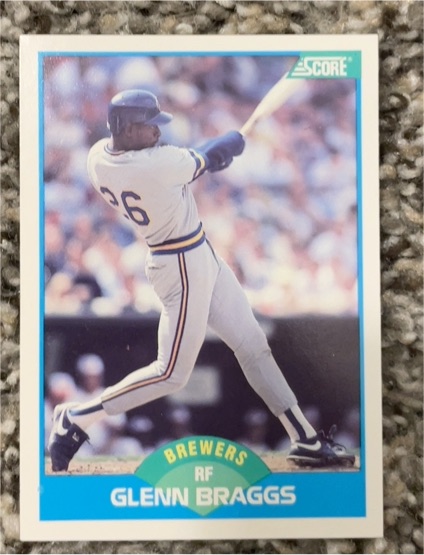 1989 Score #147 Glenn Braggs Milwaukee Brewers — front