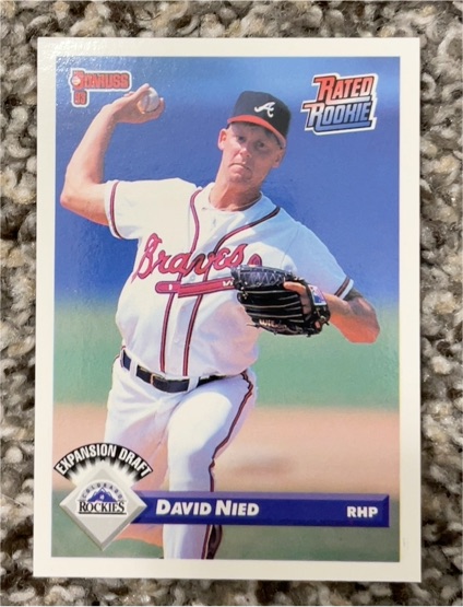 1993 Donruss #792 David Nied Rated Rookie — front