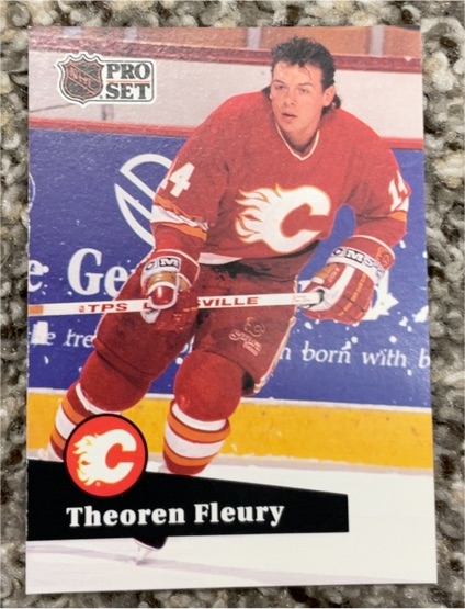 1991-92 Pro Set #28 Theoren Fleury — front