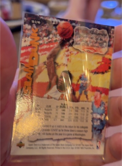 1996 Upper Deck Slam Dunk #SD5 Dikembe Mutombo — front