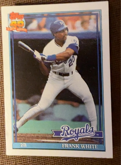 1991 Topps #352b Frank White — front