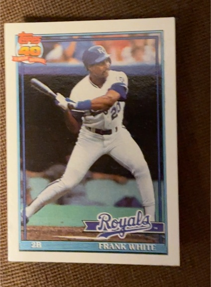 1991 Topps #352 Frank White — front