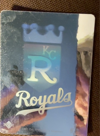 1991 Upper Deck #NNO Kansas City Royals Hologram Sticker — front