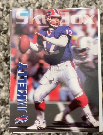 1993 SkyBox Impact #IP1 Jim Kelly — front