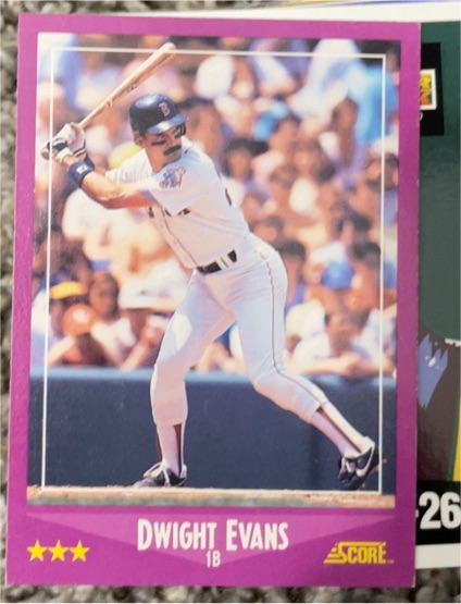 1988 Score #65 Dwight Evans — front