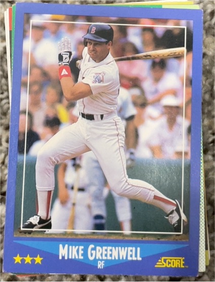 1988 Score #175 Mike Greenwell — front