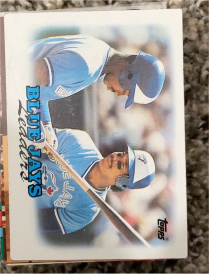 1988 Topps #729 Blue Jays Leaders Toronto Blue Jays — front