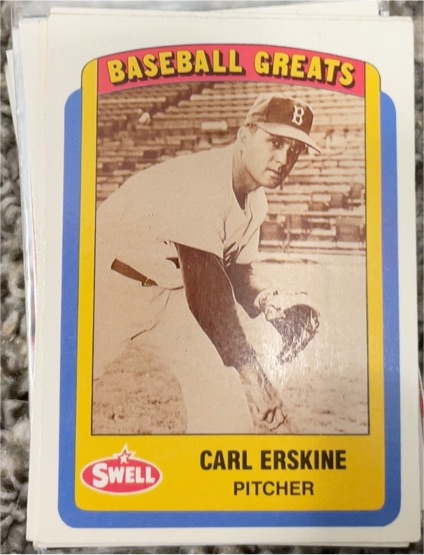 1990 Swell Baseball Greats #36 Carl Erskine — front