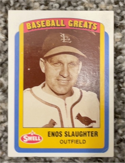 1990 Swell Baseball Greats #54 Enos Slaughter — front