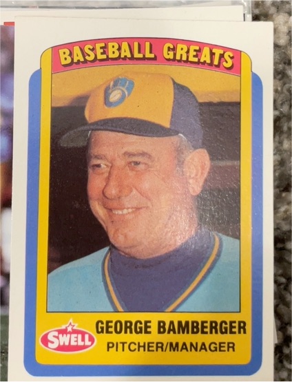 1990 Swell Baseball Greats #23 George Bamberger — front