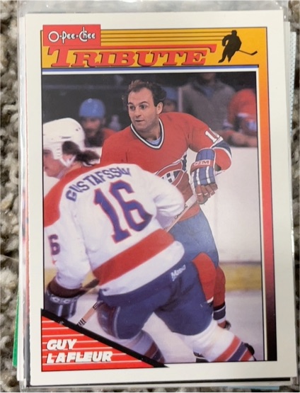 1991-92 O-Pee-Chee Tribute #1 Guy Lafleur — front
