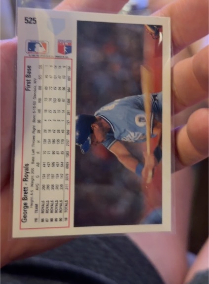 1991 Upper Deck #525 George Brett Royals — front