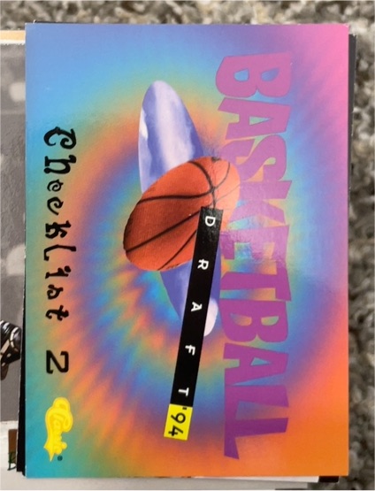 1994 Classic Basketball Draft Checklist 2 — front