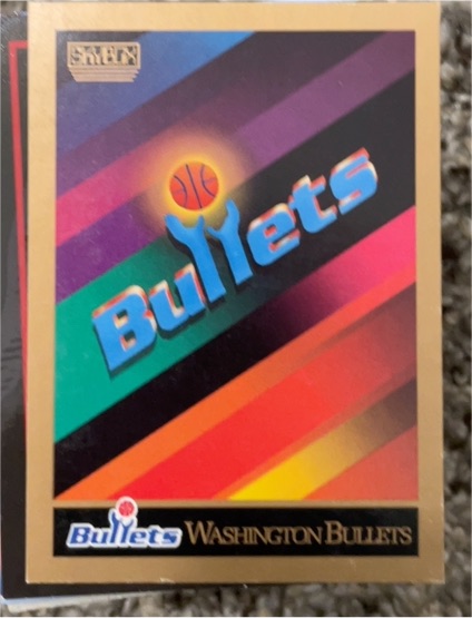 1990-91 SkyBox #354 Washington Bullets Logo/Checklist — front