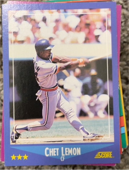 1988 Score #119 Chet Lemon — front