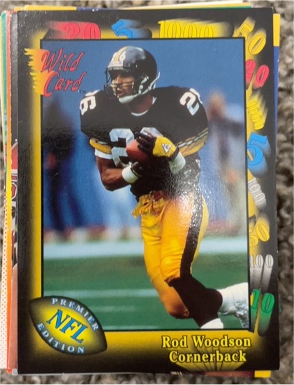 1991 Wild Card #37 Rod Woodson — front