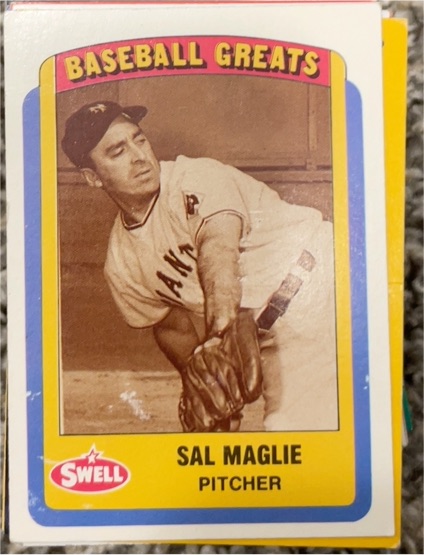 1990 Swell Baseball Greats #38 Sal Maglie — front