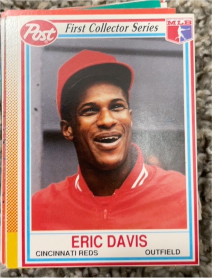 1990 Post #24 Eric Davis Cincinnati Reds — front