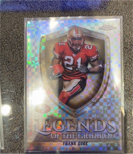 2024 Topps Chrome Legends of the Gridiron #LOG-23 Frank Gore — front