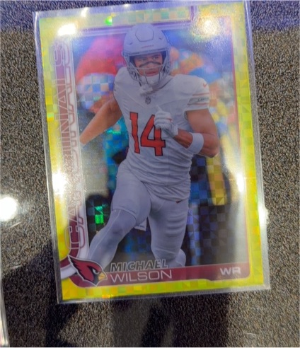 2025 Topps Chrome #2 Michael Wilson Lime Green X-Fractor — front